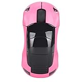 CCYLEZ Auto-Maus, Kabellose Auto-Maus, Tragbare Mini-2,4-G-Schnurlos-Computermaus mit USB-Empfänger für Büro-Laptop-Computer-Tablet (Rosa)