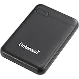 Intenso Powerbank XS5000 – 5.000 mAh – Kompakter externer Akku für Smartphone, Tablet & Kamera, USB-C, USB-A, microUSB, Schnelles Laden, Schwarz
