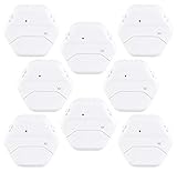 VisorTech Glasbruchsensoren: 8er-Set extradünne Glasbruchmelder, 2 Stufen, 95 dB, 54 Monate (Glasbruchalarm, Glasbruchmelder Fenster, Erschütterungssensor)