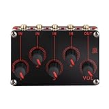 CENMEN Line-Mixer, 4 Kanäle, Mischpult, analog, tragbar, Stereo-Mischpult, hochwertig, USB, DC5 V, Mini-Netzteil, einfache Installation