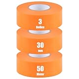 iuqiepo 3 Rollen Kreppband, Malerkrepp 30 mm x 50 m, Goldband, Wasserdicht Abklebeband Maler, Hitzebeständiges Klebeband, Malerkrepp UV Beständig