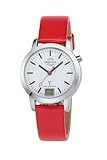 Master Time Funk Quarz Damen Uhr Analog mit digitalem Datum mit Leder Armband MTLA-10918-11L