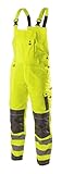 HÖGERT TECHNIK WERSE Herren Warnschutz Latzhose – Atmungsaktive Arbeitshose mit Reflexstreifen | EN ISO 20471 Klasse 1 & EN ISO 13688 | Oxford-Verstärkungen, 8 Taschen