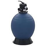 LLEZKBR Pool Sandfilter mit 6-Positionen-Ventil, blau, 560 mm