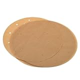 Cabilock 100 Stück Runde Bbq Backpapier Antihaft Grillpapier Fettabsorbierend Doppelseitig Silikonbeschichtet Wasser Ölabweisend Für Backofen Dampfgarer Grillen Kuchen Zufällige Farbe