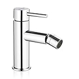 BONADE Bidet Armatur Wasserhahn, Einhebel-Bidetmischer 360° drehbare Bidet-Armaturen, Komfort-Höhe 85 mm, Waschtischarmatur Messing Mischbatterie für WC, Bidet, chrom