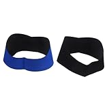KICHOUSE 2 Stück Verstellbares Schwimm Stirnband Für Yoga Und Tauchen Ohrenschutz Für Kinder Und Erwachsene Größe M Schwarz + Dunkelblau Wasserdichtes Haarband