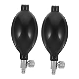 GARVALON 2St Zubehör für Blutdruckmittel manuelles blutdruckmessgerät Inflation Pumpe Aufblaskugel für Blutdruckmessgerät Glühbirne des Blutdruckmessgerätes Aluminiumlegierung Black