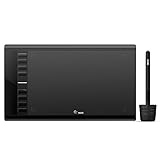 UGEE M708 Zeichentablett für PC, 10 x6 Zoll Grafiktablett ohne Display, 8192 Druckstufen, 266RPS OSU Stifttablett, Zeichenpad mit Stift (Win/Mac/Chrome OS/Linux)