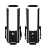 SecuFirst Wandleuchte Kamera, Kabelgebundene Außenleuchte mit Kamera mit Bewegungsmelder, 900LM,10W,2K Outdoor Kamera Überwachung mit LED Strahler, 2 STK.