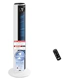 Levoit - DC Motor Turmventilator - 20dB sehr leiser Ventilator - 4 Modi/12 Stufen/12 Std Timer - Fernbedienung & Kühlung - Tower Fan mit 7,9m/s Geschwindigkeit - 24W Standventilator - Weiß, 92 cm