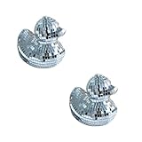 Discokugel Kuchen Topper | Kugel Ente Form Kuchen Dekoration | Verspiegelte Glas-Kuchenaufsätze, Kreative Schreibtisch-Ornament für Hochzeiten, Feiertage, Themenpartys