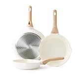 Kordisen Antihaft Keramikpfannen Set 20/24/28 cm, 3-teiliges Keramik Beschichtung Induktion Pfanne-Set, Gesund und Ungiftig, PFOA und PFAS frei