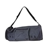 YogaAddict Tasche für Yogamatten 'Compact' (extra groß) mit Tasche, passend für 15 mm Yogamatten-Größe, 73,7 cm lang, einfacher Zugang, Dunkelgrau