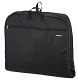 travelite große Kleiderhülle für Anzüge und Hemden, Gepäck Serie MOBILE: Knitterfrei reisen mit der Kleiderhülle Anzughülle, 001718-01, 127 cm, 39 Liter, schwarz