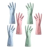 OATIPHO 3 Paar wasserdichte Handschuhe für Hausarbeit, zum Waschen von Geschirr und zur Reinigung von Küche und Bad, Größe robustes Material, spülmaschinenfest