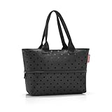 reisenthel shopper e1 glossy dots black - Großraumtasche - Platz für den kleinen und den großen Einkauf