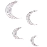 DECHOUS C Typ Webnadel Gebogen mit Großem Öhr 200 Stück Handnähnadeln in 4 Größen Langlebige Nadeln für Perückenherstellung Lederreparatur und Handarbeiten