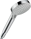 hansgrohe Vernis Blend - wassersparender Duschkopf 5 l/min (EcoSmart), Handbrause mit 2 Strahlarten, runde Duschbrause (100 mm), Sparduschkopf mit Antikalk-Funktion, Chrom, 26090000