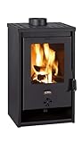 Dttra Kaminofen, 9 kW, Schwarz, Holz, Kohlenstoffstahl