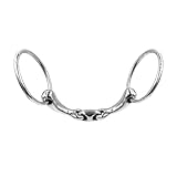 Equine Smile ES0080 Gebiss ErgoBit Wassertrense Doppelt Gebrochen anatomisch geformtes maulfreundliches aus Edelstahl Ringdurchmesser 65 mm Gebissstärke 16 mm (12.5 cm)