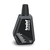 Trodat 7011 Tintenflasche, Schwarz, zum Nachfüllen von Tampons oder Pads, 60 ml, Tinte auf Wasserbasis zum Stempeln von Dokumenten, sauberen und scharfen Fingerabdrücken, wiederverschließbarer Deckel
