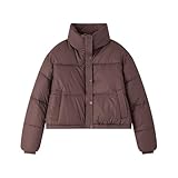 AQ899 Winterjacke Damen Wasserdicht Gefütterte Jacke Ladies 2024 New Winter Thickened Bread Coat Coat Coat Winterparka Damen Winterjacke Damen Lang Warm (Coffee, M)