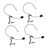 Parliky 4 Stücke Teiliges Headset Kondensatormikrofon Einstellbares Kopfbügelmikrofon mit Klarer Tonaufnahme Kabelgebunden Geräuschreduzierend Geeignet für Lautsprecher und Pc Anschluss