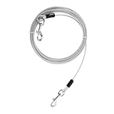 HOLIDYOYO Robuste Hundeleine aus Stahlseil mit Gummibeschichtung Verhedderungsfrei und Leicht Komfortabler Griff für Sicheres Gehen und Training Aller Hunderassen im Outdoor Einsatz