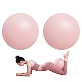 Alsurea 2 Pack Gymnastikbälle, 22-25cm Pilates Barre Mini Yoga Bälle, Anti-Burst Fitness Kleine Bender Bälle für Pilates, Yoga, Kerntraining und Physiotherapie, Verbessert das Gleichgewicht (rosa)