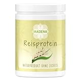 MADENA Reisprotein, 87% Proteingehalt, 1 Kg Vegan Protein, Extra mild, Besonders fein, 100% Proteinisolat, Veganes Protein, Glutenfrei, laktosefrei