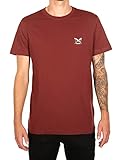 IRIEDAILY Herren Bio-Baumwoll Sommer T-Shirt - Chestflag Tee in Dark Rum, M