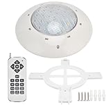 CHEOTIME Poolbeleuchtung, IP68 wasserdichte LED-Schwimmbadleuchte, Bunte RGB-Wand-Unterwasserleuchte mit Fernbedienung, AC12V (12 W, 1200 lm) (18W)