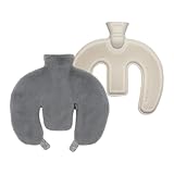 Warmer Wasserbeutel, bequem, auslaufsicher, weich, Warmwasser, Nackenwärmer, für Zuhause, Büro, Outdoor, Entspannung, Komfort, Mutter, Vater, Senioren, Rücken, Schultern