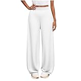 Jogginghose Mädchen Sporthose Lässiger Outdoorhose Kinder Hosen Bequem Baggy Hose Freizeit Trainingshose Loose Sweatpants mit Taschen Kuschelhose Elastischer Bund Freizeithose Weiß, 11 Jahre