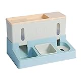 MagiDeal Automatischer Futterautomat mit großem Fassungsvermögen, praktischer Futternapf für Katzen, Kätzchen, Kleintiere, Haustierbedarf , Blau