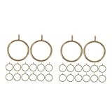 MAGICLULU 2 Sätze 2 Sets Metallringe Zum Aufhängen Von Vorhängen Gardinenstangen Gardinenstangen Gardinenringe Toile Vorhänge Fenster Vorhanghaken Metallhalter Für 20 Stück * 2