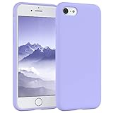 EAZY CASE Premium Silikon Handyhülle kompatibel mit iPhone SE (2022/2020) / iPhone 8/7, Slimcover mit Kameraschutz und Innenfutter, Silikonhülle, Schutzhülle, Bumper Case, Softcase, Lila Blau