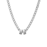 Amsgedhie Personalisierte Herren Kette mit Eingravierten Namen Edelstahlkette in Silber, Schwarz, Gold Vatertagsgeschenk, Geschenke für Weihnachten (Name 2)
