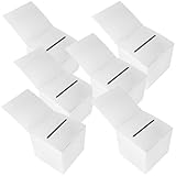 HIAKDOFT 6 Stück Mehrzweck Losbox mit Schlitz Wiederverwendbare Wahlurne für Karten und Umschläge Sichere Spenden Abstimmungsbox für Partys Feiern Firmenveranstaltungen