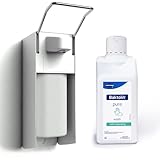 Horn Medical Wandspender aus hochwertigem Aluminium mit milder Baktolin Pure Handseife 500ml (Set (Spender & Baktolin Pure))