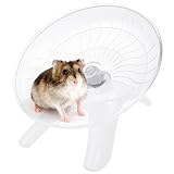FORYNXHWIN Laufrad Hamster 18cm Mute Hamster Fliegende Untertasse,Laufrad für Kleine Tiere aus Kunststoff,Geräuschlos Laufrad für Rennmäuse,Hamster,Kleine Haustiere(Weiß)