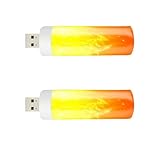 LED-Flammeneffektlicht | LED-Flammenbirne USB Wiederaufladbar | LED-Flammenlicht Für Zuhause, Zimmer, Party, Garten, Camping, Feuerähnliche Laterne, USB-Aufladung, Spart Energie, Minimalistisches,