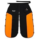 WISEPRO Universal Kettensägen-Sicherheitsleggings,Schnittschutz Chaps, Verstellbare Chainsaw Chaps Kettensägen-Schürze Schnittschutzhose für Männer/Frauen(Orange-Schwarz)