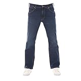 Wrangler Herren Jeans Bootcut Jacksville Hose Blau Jeanshose Männer Baumwolle Denim Stretch Blue w36, Farbe: Classic Blue, Größe: 36W / 32L