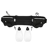 Hüfttasche, Laufgürtel, große Bauchtasche, wasserabweisender Trinkgürtel, Hüfttasche mit Wasserflaschenhalter, Handytasche, verstellbare Bauchtasche für Sport