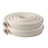 Vicloon Kantenschutz - 2 x 2M U-Förmige Baby Schaumstoff Selbstklebend, Tischkantenschutz Kinderschutz Stoßschutz für Tisch und Möbel Kanten - Beige
