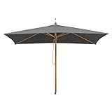 Schneider Sonnenschirm Malaga, anthrazit, 300 x 200 cm rechteckig, 615-15, Gestell Alu/Stahl, Bespannung Polyester, 6.9 kg