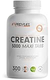 Creatin Tabletten 300x - optimal hochdosiert mit 5685 mg Creatin-Monohydrat, davon 5000 mg Creatin - vegane Kreatin-Tabletten - laborgeprüft mit Zertifikat - Vorrat für 60 Tage
