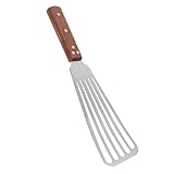 Yardwe Pfannenwender für gebratenen Fisch Teppanyaki küchenutensilien Fischwender Metallspatel Bratenwender schuhlöffel spachtel Pfannkuchenwender Omelette Pfannenwender Rostfreier Stahl